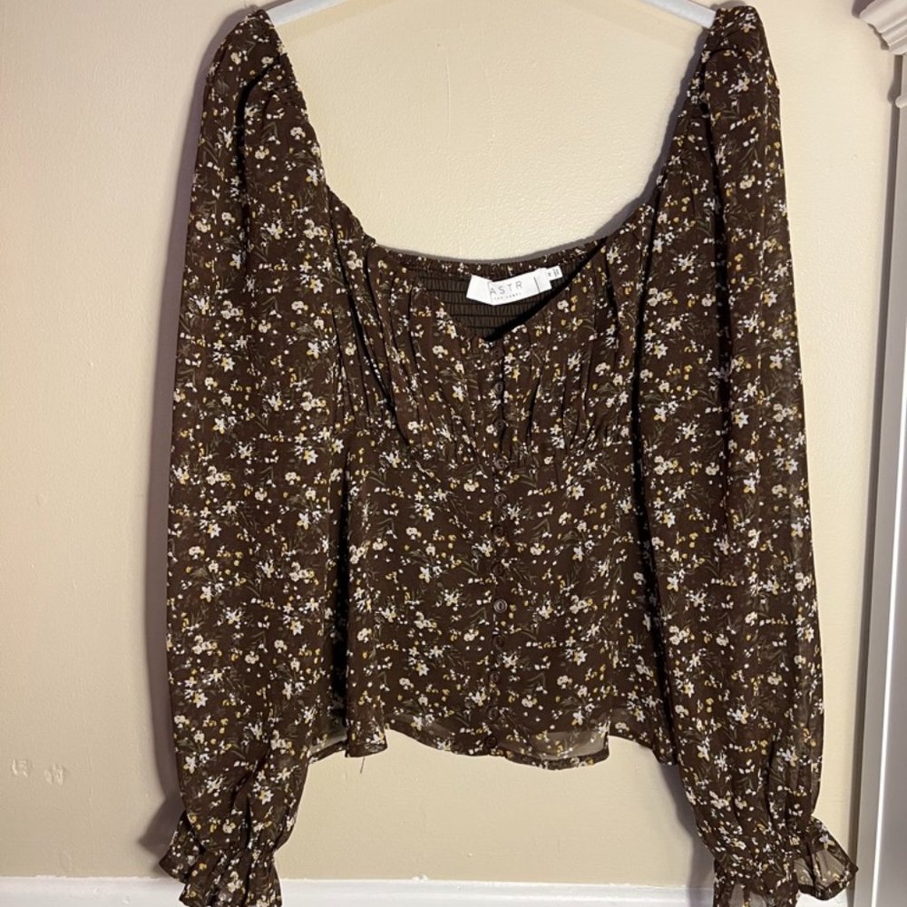 ASTR Ditsy Blouse Top